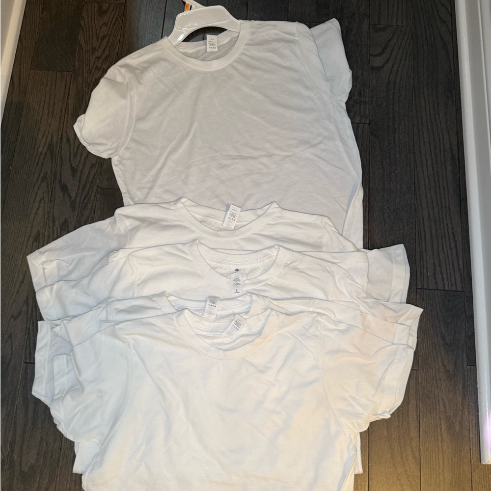 Tultex Kids White Short Sleeve Tees - 5 Pack